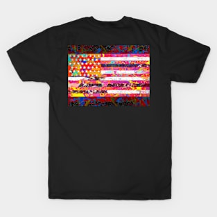 US Flag Painted T-Shirt